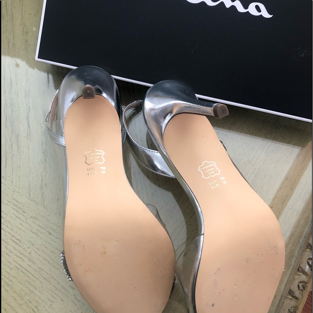 Silver nina open toe